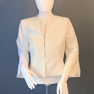 White Blazer with Split Sleeves.